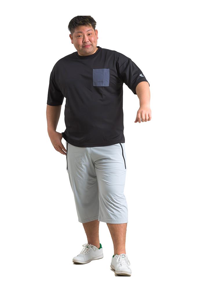 【WEB限定価格】大きいサイズ メンズ LINKATION ポケット付 半袖 Tシャツ la-t210279