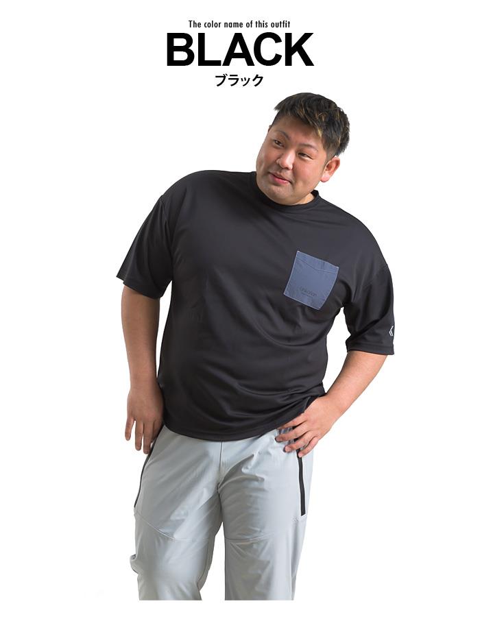 【WEB限定価格】大きいサイズ メンズ LINKATION ポケット付 半袖 Tシャツ la-t210279