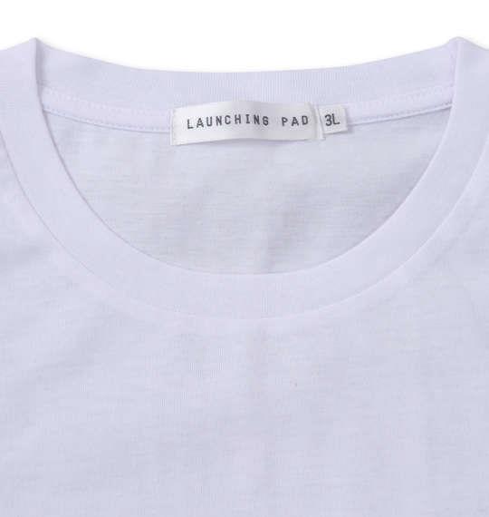 大きいサイズ メンズ launching pad オルテガジャガード 半袖 フルジップ パーカー + 半袖 Tシャツ インディゴ × ホワイト 1258-1241-1 3L 4L 5L 6L
