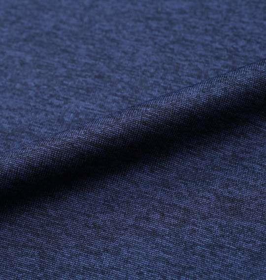 大きいサイズ メンズ VOLCANIC カチオン 天竺 切替 半袖 Tシャツ + ハーフパンツ ネイビー杢 1258-1261-1 3L 4L 5L 6L