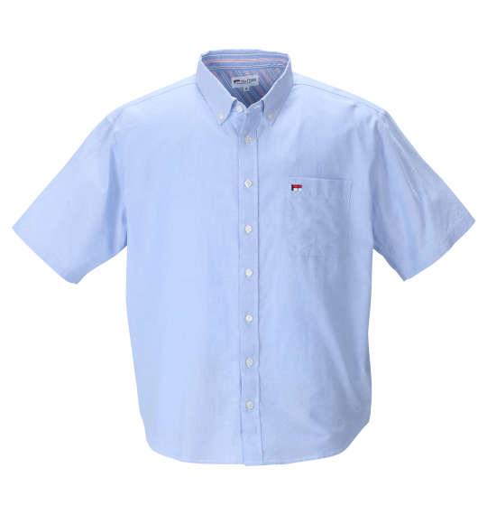 大きいサイズ メンズ H by FIGER オックス B.D 半袖 シャツ サックス 1267-1230-2 3L 4L 5L 6L 8L