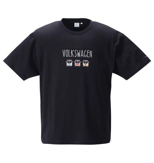 大きいサイズ メンズ VOLKSWAGEN 半袖 Tシャツ ブラック 1268-1200-2 3L 4L 5L 6L 8L