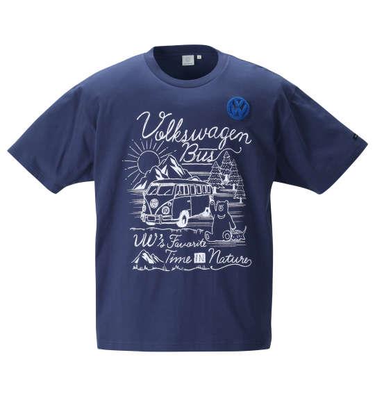 大きいサイズ メンズ VOLKSWAGEN 半袖 Tシャツ ネイビー 1268-1201-1 3L 4L 5L 6L 8L