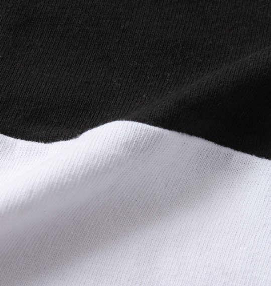 大きいサイズ メンズ H by FIGER 切替ボーダー 半袖 ラガーシャツ ホワイト × ブラック 1268-1261-1 3L 4L 5L 6L 8L