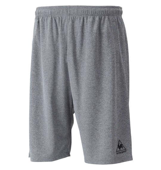 大きいサイズ メンズ LE COQ SPORTIF エアロドライニット ハーフパンツ チャコール杢 1274-1201-3 2L 3L 4L 5L 6L