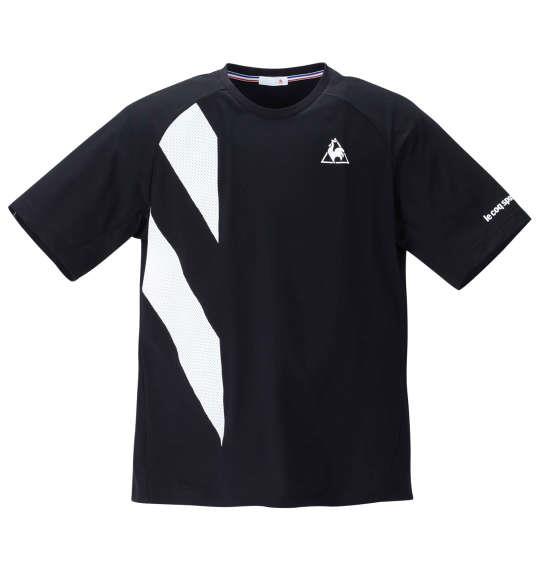 大きいサイズ メンズ LE COQ SPORTIF エアスタイリッシュ 半袖 Tシャツ ブラック 1278-1220-2 2L 3L 4L 5L 6L