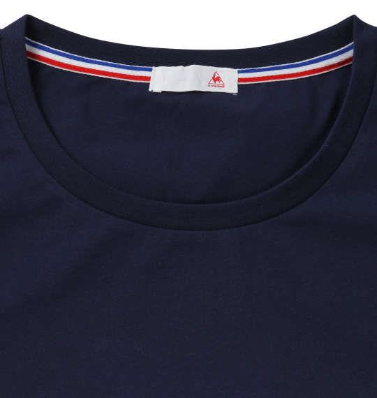 大きいサイズ メンズ LE COQ SPORTIF ストレッチ ファイバー 半袖 Tシャツ ネイビー 1278-1221-1 2L 3L 4L 5L 6L