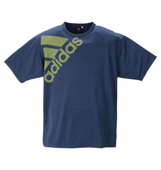 大きいサイズ メンズ adidas 半袖 Tシャツ クルーネイビー 1278-1261-1 3XO 4XO 5XO 6XO 7XO 8XO