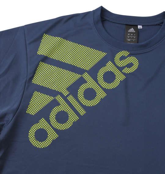 大きいサイズ メンズ adidas 半袖 Tシャツ クルーネイビー 1278-1261-1 3XO 4XO 5XO 6XO 7XO 8XO