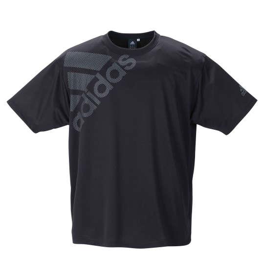 大きいサイズ メンズ adidas 半袖 Tシャツ ブラック 1278-1261-2 3XO 4XO 5XO 6XO 7XO 8XO