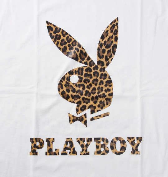 大きいサイズ メンズ PLAYBOY カラー転写シートプリント 半袖 Tシャツ オフホワイト 1278-1276-1 3L 4L 5L 6L 8L