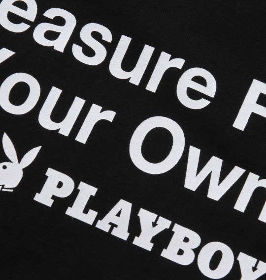 大きいサイズ メンズ PLAYBOY カラー転写シートプリント 半袖 Tシャツ ブラック 1278-1276-2 3L 4L 5L 6L 8L