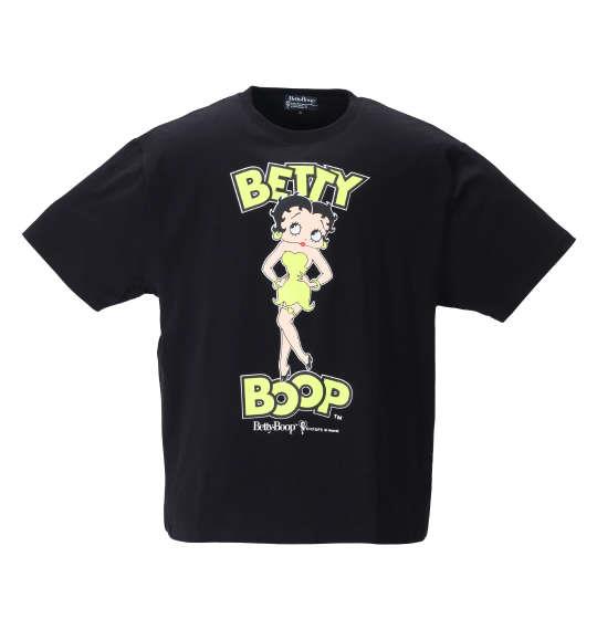 【2021cha】大きいサイズ メンズ BETTY BOOP ネオンカラープリント 半袖 Tシャツ ブラック 1278-1280-2 3L 4L 5L 6L 8L