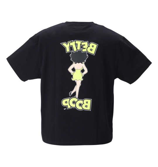 【2021cha】大きいサイズ メンズ BETTY BOOP ネオンカラープリント 半袖 Tシャツ ブラック 1278-1280-2 3L 4L 5L 6L 8L