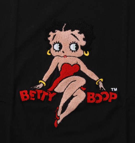 【2021cha】大きいサイズ メンズ BETTY BOOP サガラ刺繍 半袖 Tシャツ ブラック 1278-1281-2 3L 4L 5L 6L 8L