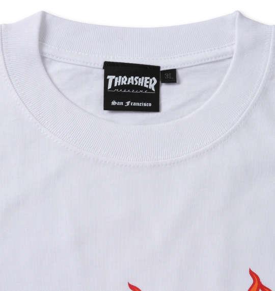 大きいサイズ メンズ THRASHER 半袖 Tシャツ ホワイト 1278-1500-1 3L 4L 5L 6L 8L