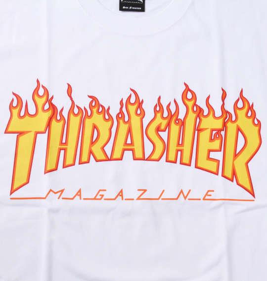 大きいサイズ メンズ THRASHER 半袖 Tシャツ ホワイト 1278-1500-1 3L 4L 5L 6L 8L