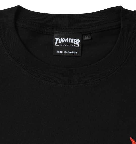 大きいサイズ メンズ THRASHER 半袖 Tシャツ ブラック 1278-1500-2 3L 4L 5L 6L 8L