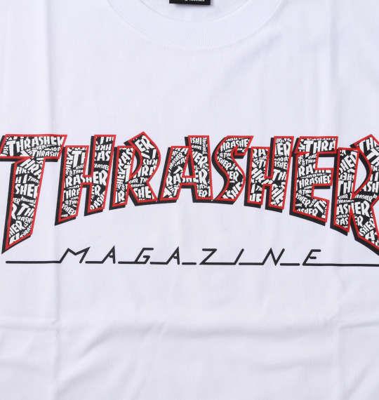 大きいサイズ メンズ THRASHER 半袖 Tシャツ ホワイト 1278-1501-1 3L 4L 5L 6L 8L