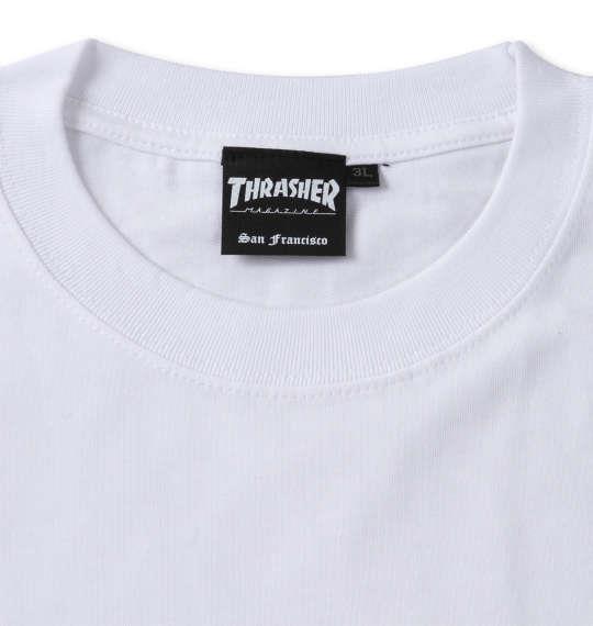 大きいサイズ メンズ THRASHER 半袖 Tシャツ ホワイト 1278-1501-1 3L 4L 5L 6L 8L