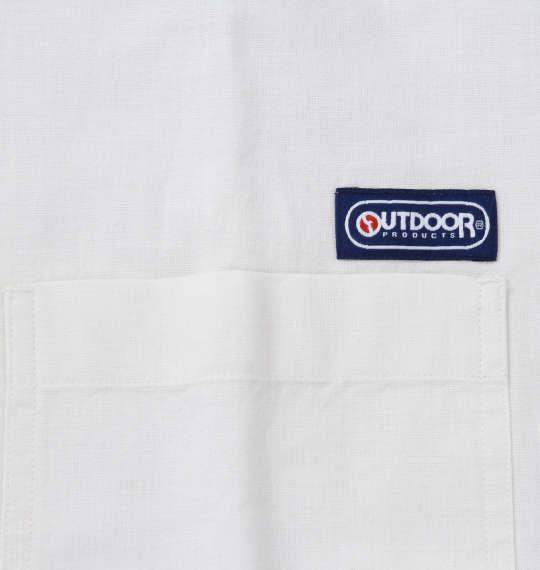 大きいサイズ メンズ OUTDOOR PRODUCTS 綿麻 半袖 シャツ オフホワイト 1257-1200-1 3L 4L 5L 6L 8L