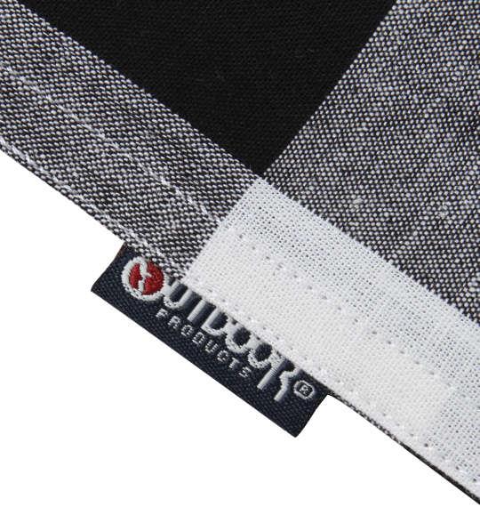 大きいサイズ メンズ OUTDOOR PRODUCTS 綿麻 ブロック チェック 半袖 シャツ ブラック × ホワイト 1257-1201-2 3L 4L 5L 6L 8L
