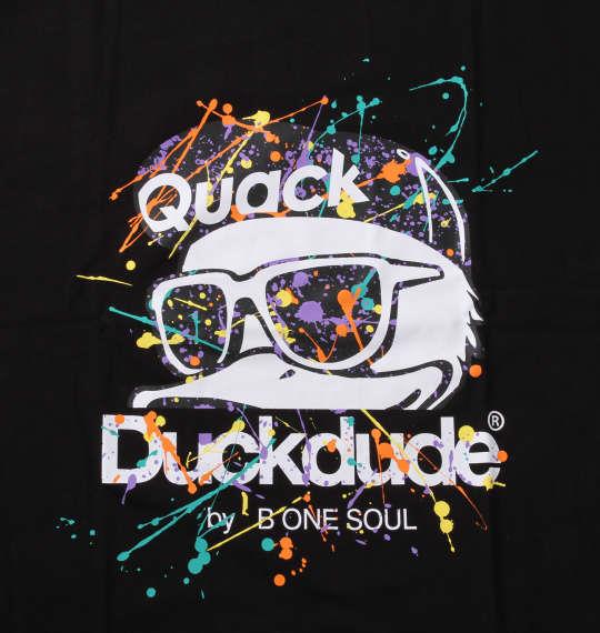 大きいサイズ メンズ b-one-soul DUCK DUDE スプラッシュ 半袖 Tシャツ ブラック 1258-1520-2 3L 4L 5L 6L