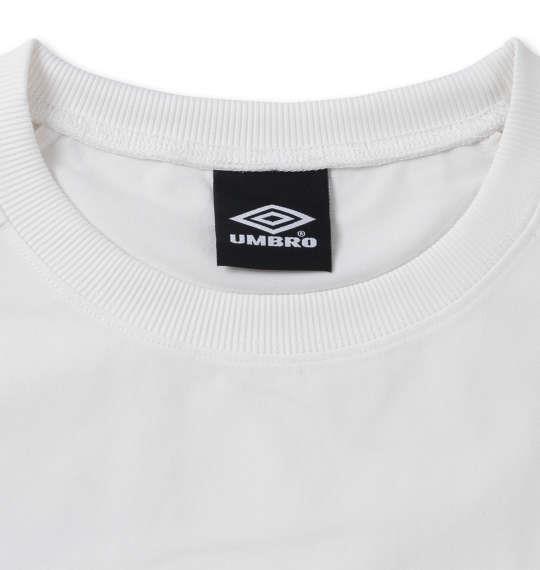 大きいサイズ メンズ UMBRO スリーブプリント 半袖 Tシャツ スノーホワイト 1278-1210-1 2L 3L 4L 5L 6L