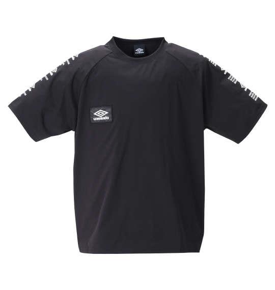 大きいサイズ メンズ UMBRO スリーブプリント 半袖 Tシャツ ブラック 1278-1210-2 2L 3L 4L 5L 6L