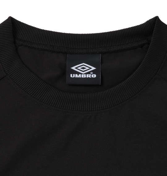 大きいサイズ メンズ UMBRO スリーブプリント 半袖 Tシャツ ブラック 1278-1210-2 2L 3L 4L 5L 6L