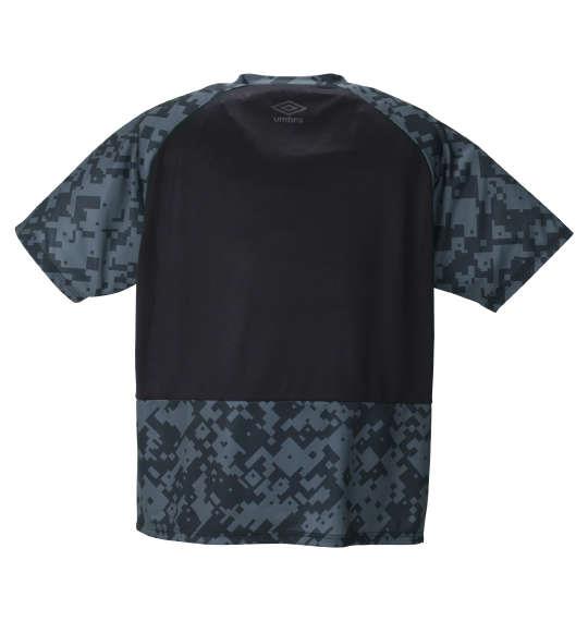 大きいサイズ メンズ UMBRO グラフィックプラクティス 半袖 Tシャツ ブラック 1278-1211-2 2L 3L 4L 5L 6L