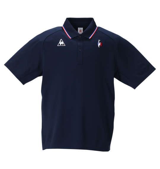 大きいサイズ メンズ LE COQ SPORTIF サンスクリーンエアスタイリッシュ 半袖 ポロシャツ ネイビー 1278-1224-1 2L 3L 4L 5L 6L