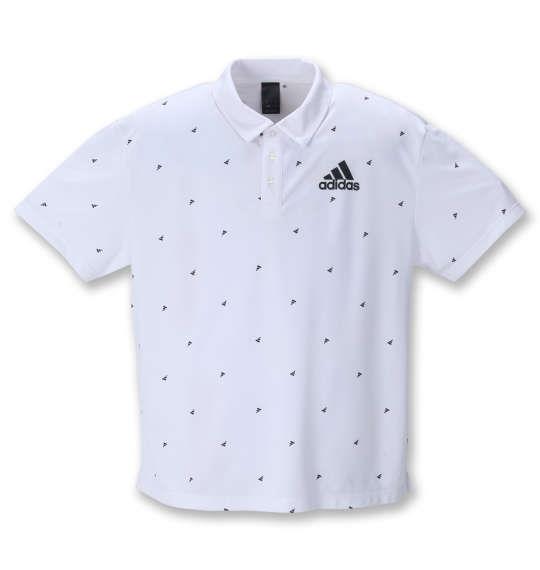 大きいサイズ メンズ adidas 半袖 ポロシャツ ホワイト 1278-1262-1 3XO 4XO 5XO 6XO 7XO 8XO