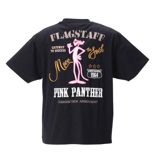 大きいサイズ メンズ PINK PANTHER × FLAGSTAFF ピンクパンサー 半袖 Tシャツ ブラック 1278-1545-1 3L 4L 5L 6L 8L
