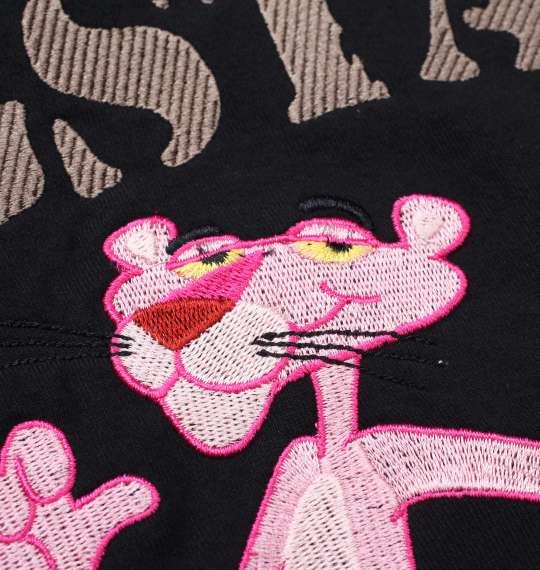 大きいサイズ メンズ PINK PANTHER × FLAGSTAFF ピンクパンサー 半袖 Tシャツ ブラック 1278-1545-1 3L 4L 5L 6L 8L