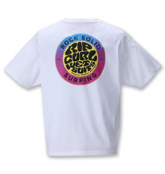 大きいサイズ メンズ RIP CURL ROCK SOLID 半袖 Tシャツ ホワイト 1278-1555-1 3L 4L 5L 6L