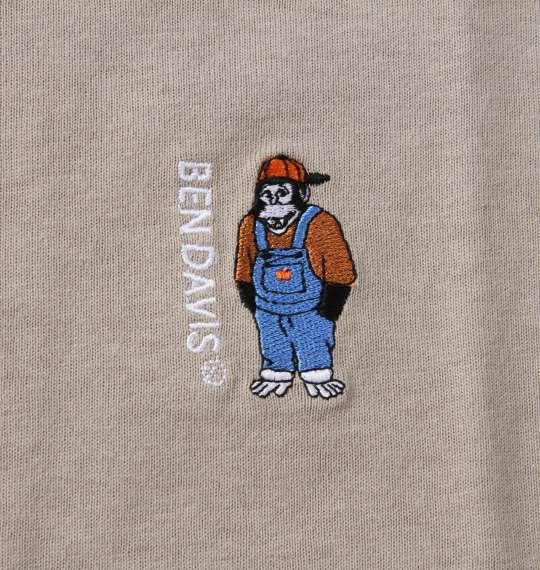 大きいサイズ メンズ BEN DAVIS ミニゴリ刺繍 半袖 Tシャツ ベージュ 1278-1581-1 3L 4L 5L 6L