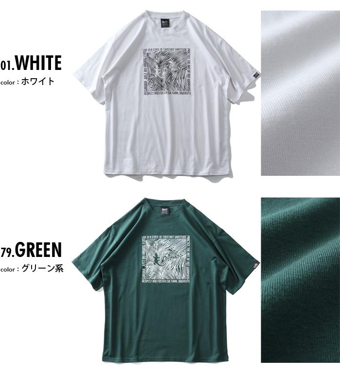 【WEB限定価格】大きいサイズ メンズ LARKiNS ラーキンス BOXプリント 半袖 Tシャツ l1036-364