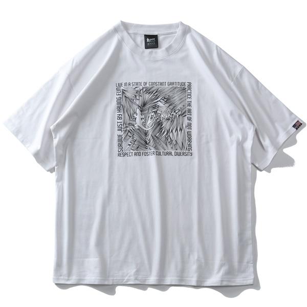 【WEB限定価格】大きいサイズ メンズ LARKiNS ラーキンス BOXプリント 半袖 Tシャツ l1036-364