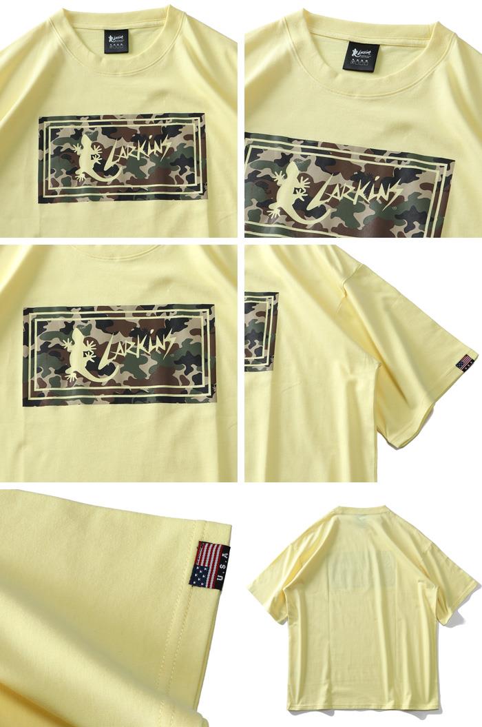 【WEB限定価格】大きいサイズ メンズ LARKiNS ラーキンス 迷彩ロゴ 半袖 Tシャツ l1038-364