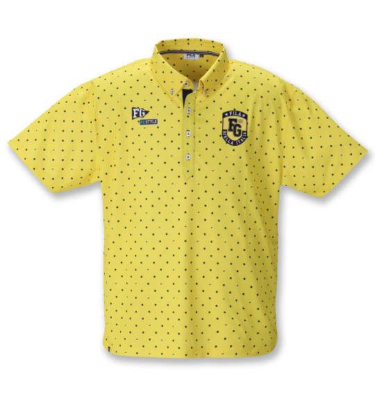【golf1】大きいサイズ メンズ FILA GOLF ドット柄 半袖 シャツ イエロー 1278-1270-2 3L 4L 5L 6L