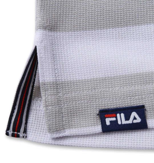 【golf1】大きいサイズ メンズ FILA GOLF ボーダー ラガー 半袖 シャツ グレー 1278-1271-2 3L 4L 5L 6L