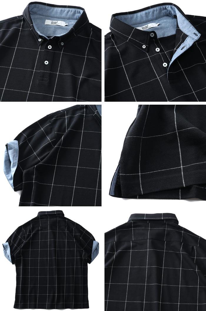 【WEB限定価格】大きいサイズ メンズ DANIEL DODD ウィンドペンチェック柄 半袖 ポロシャツ azpr-2002138