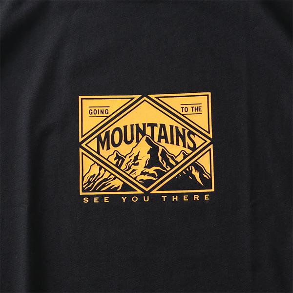 【WEB限定価格】大きいサイズ メンズ DANIEL DODD オーガニックコットン プリント 半袖 Tシャツ MOUNTAINS azt-210236