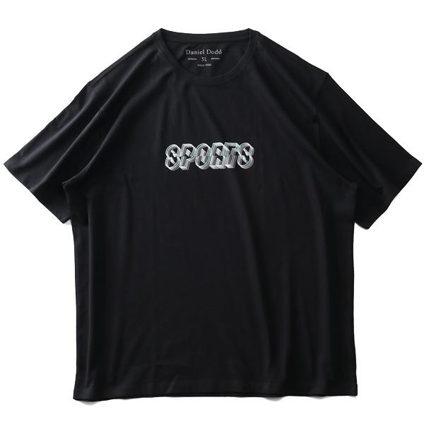 【WEB限定価格】大きいサイズ メンズ DANIEL DODD オーガニックコットン プリント 半袖 Tシャツ SPORTS azt-210241