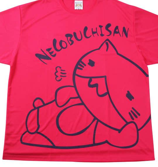 大きいサイズ メンズ NECOBUCHI-SAN DRY ハニカムメッシュ 半袖 Tシャツ ショッキングピンク 1258-1271-1 3L 4L 5L 6L