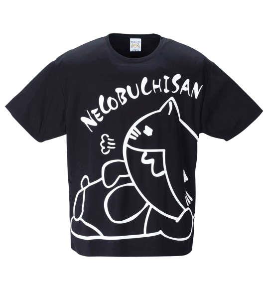 大きいサイズ メンズ NECOBUCHI-SAN DRY ハニカムメッシュ 半袖 Tシャツ ブラック 1258-1271-2 3L 4L 5L 6L