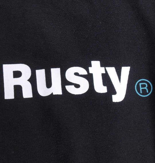 大きいサイズ メンズ RUSTY プリント 半袖 Tシャツ ブラック 1278-1256-2 3L 4L 5L 6L 8L