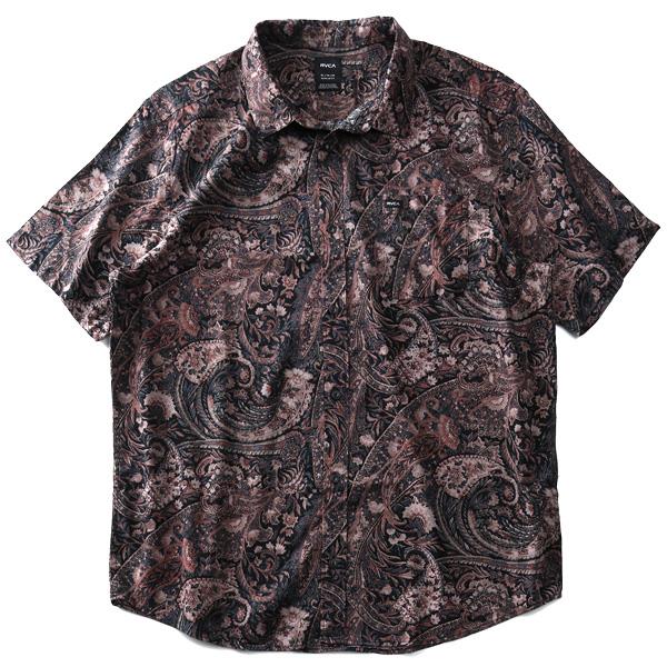 【WEB限定価格】大きいサイズ メンズ RVCA ルーカ ペイズリー 総柄 半袖 シャツ TANGIER PAISLEY SS USA直輸入 avywt00163