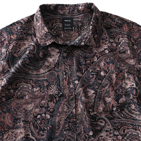 【WEB限定価格】大きいサイズ メンズ RVCA ルーカ ペイズリー 総柄 半袖 シャツ TANGIER PAISLEY SS USA直輸入 avywt00163